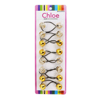 CHLOE 8pcs Twin Beads Ponytailers 20mm