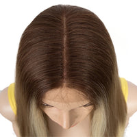 Sara: 38”Red Straight Lace Frontal Wig