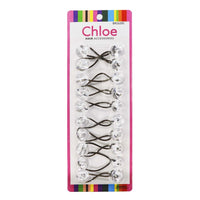 CHLOE 10pcs Twin Beads Ponytailers 20mm