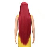 Sara: 38”Red Straight Lace Frontal Wig