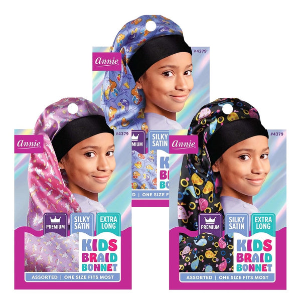 Premium Kid's Silky Wide Edge Braid Bonnet