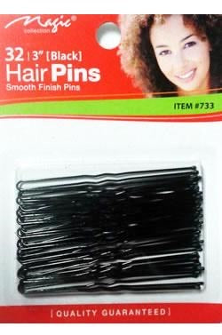 COLLECTION 3 Inch Hair Pins Black