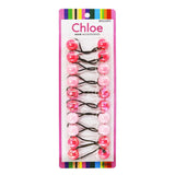 CHLOE 10pcs Twin Beads Ponytailers 20mm