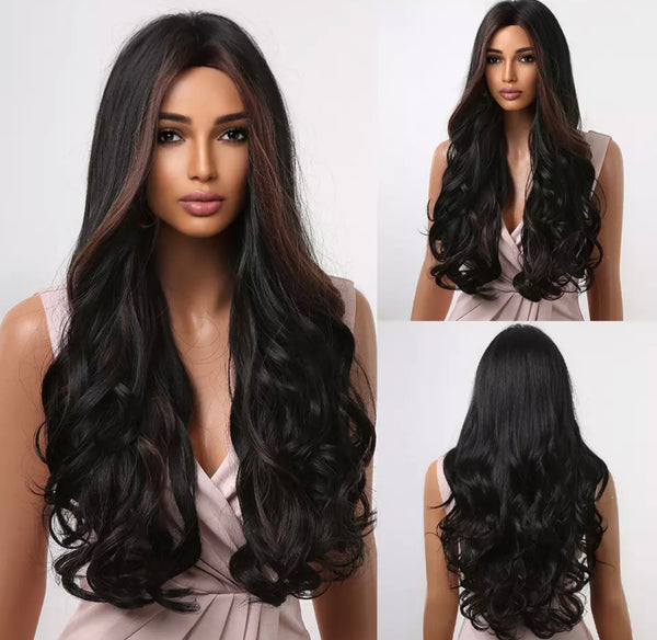 28 Inch Long Wavy Non-Lace Wig