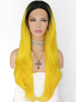 Vivian: 30” Yellow Straight Lace Front Wig