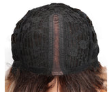 12 Inch Black Curly Lace Part  Wig