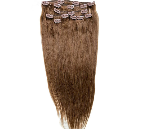 12” Clip in Human Hair Extensions