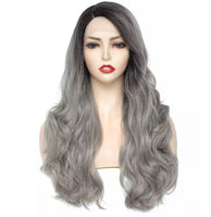 22” Lace Grey Front Heat Resistant Wig