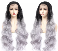 Amy: 30" Long Wavy Lace Front Wig #1