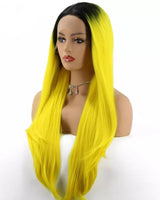 Vivian: 30” Yellow Straight Lace Front Wig