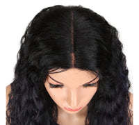 Audrey 28 Inch Black Curly Lace Part Wig # 2