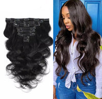 24”Clips in Extension Hair