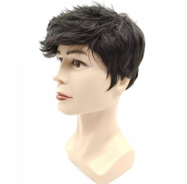 Man Short Full Head Wig