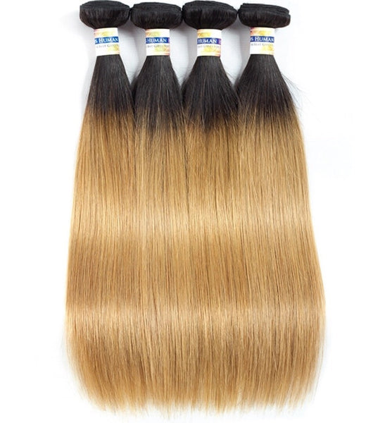 22 Inches Long Ombre Human Hair Extensions