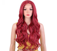 Sofia- 22” Red Long Lace Front Wig