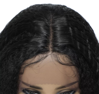 Grace 18" Kinky Straight Middle Part Lace Front Wig # 2