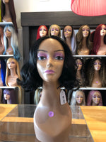 12 Inch Black Curly Lace Part  Wig