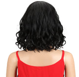 12 Inch Black Curly Lace Part  Wig