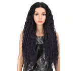 Audrey 28 Inch Black Curly Lace Part Wig # 2