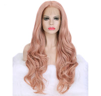 Scarlett 30”Pink Wavy Lace Front Wig #4