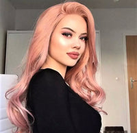 Scarlett 30”Pink Wavy Lace Front Wig #4