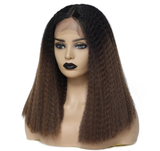 Grace 18" Kinky  Middle Part Lace Front Wig # 1