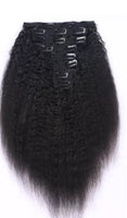 24 Inches Black Clip In Extensions Human Hair