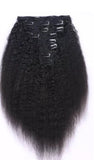 24 Inches Black Clip In Extensions Human Hair