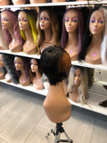 Full Head Human Hair Wig with Bangs