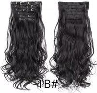 24 Inches Black Curly Clip-in Extensions Heat Resistant Hair