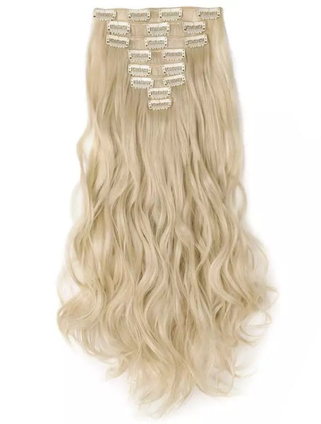 24 Inches Curly Clip-in Hair Extensions Heat Resistant Hair