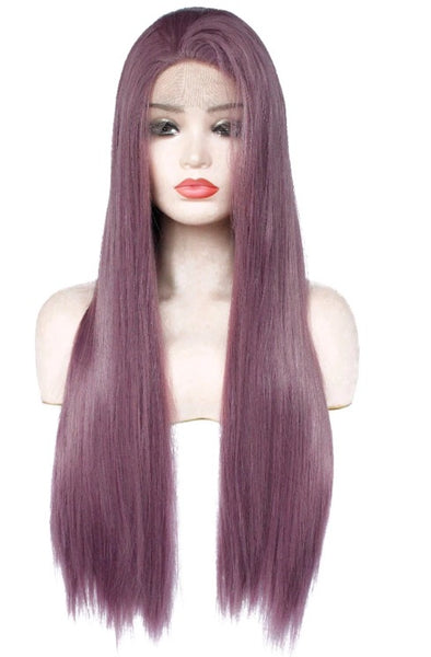 JADE: 30” Purple Straight Lace Front Wig