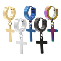 Fashion  Stainless Steel Cross Earrings